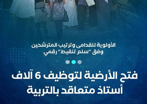 فتح الأرضية لتوظيف 6 آلاف أستاذ متعاقد بالتربية