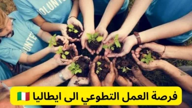 فرصة العمل التطوعي الى ايطاليا ممولة بالكامل 2025